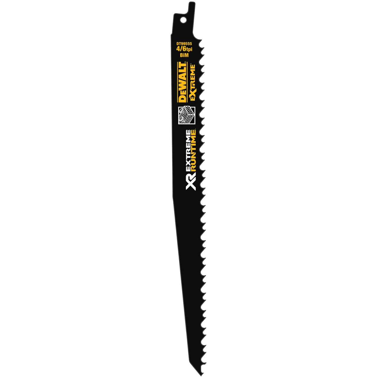 DeWalt Hoja de Sierra Sable Bi-metal XR EXTREME RUNTIME Longuitud:152mm, paso del diente 6mm para madera y madera con clavos · DT99554-QZ
