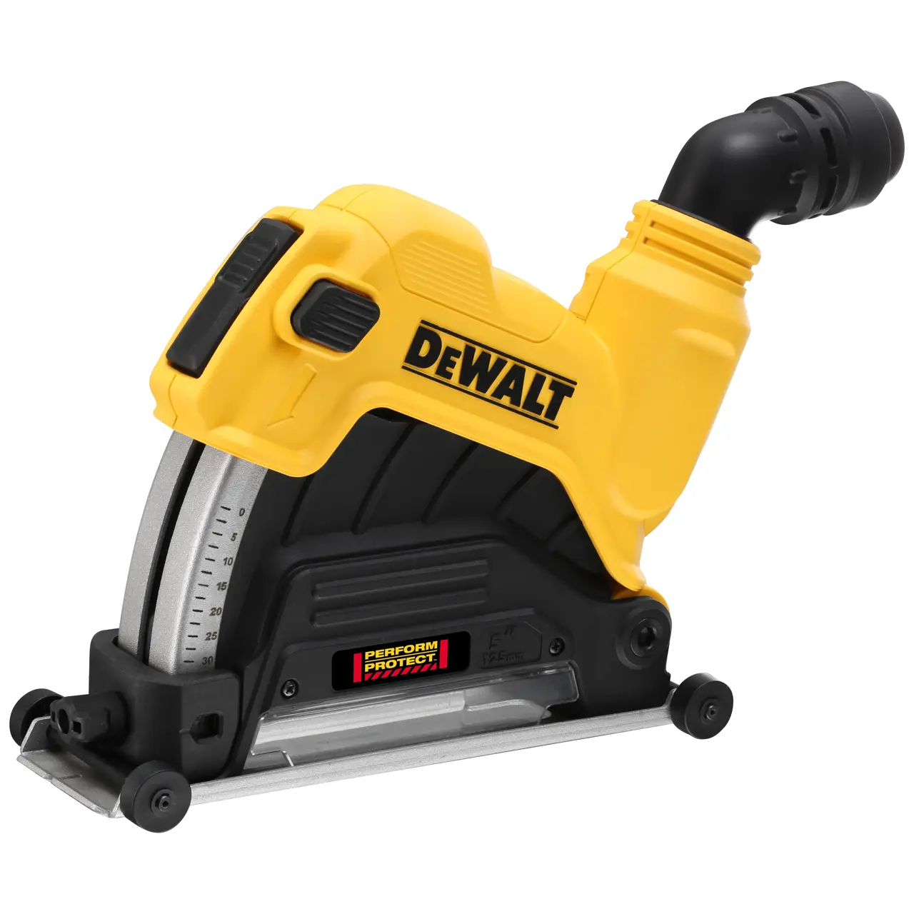 Logotipo de DEWALT en letras negras y audaces centrado sobre un fondo blanco.