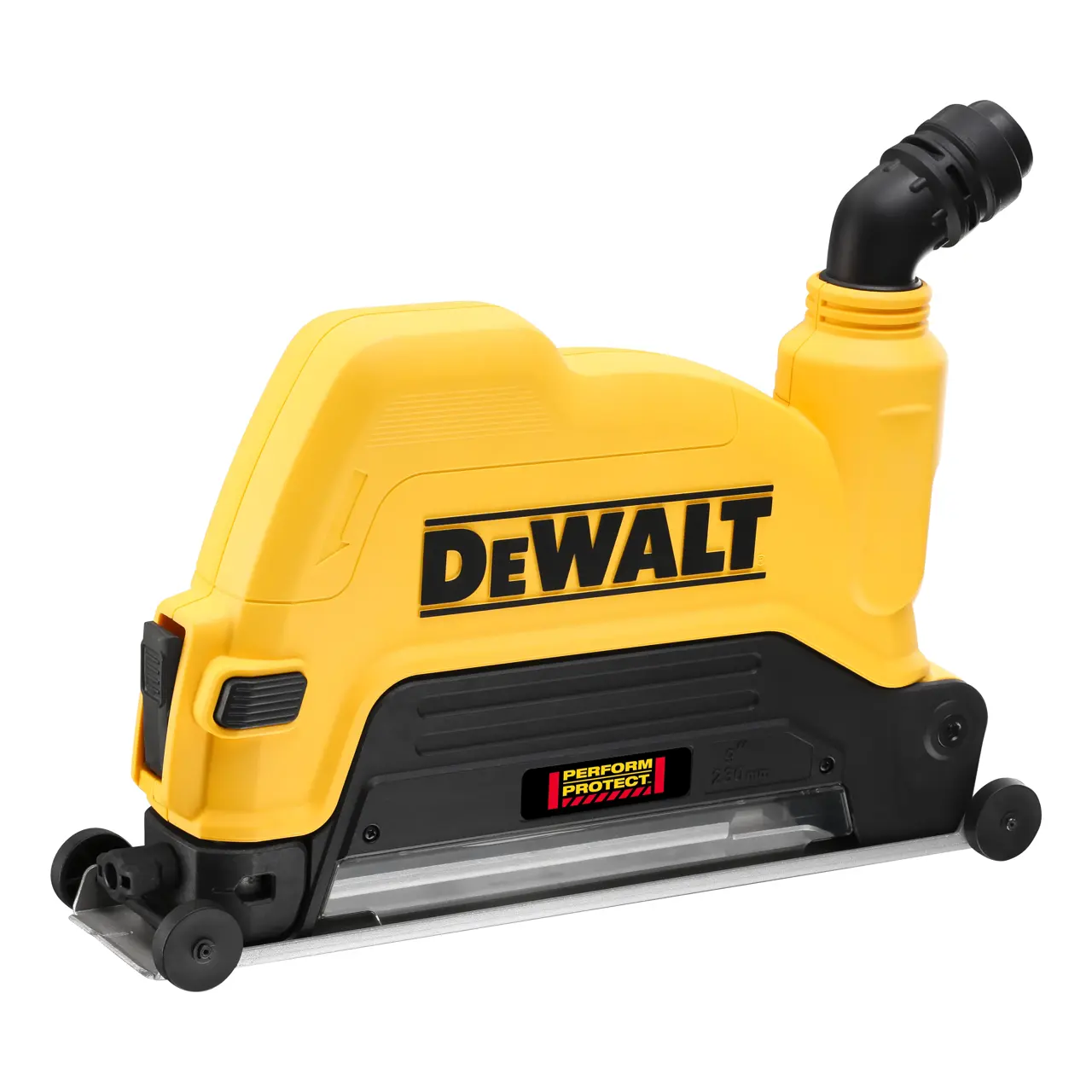 Logotipo de DEWALT en letras negras y audaces centrado sobre un fondo blanco.