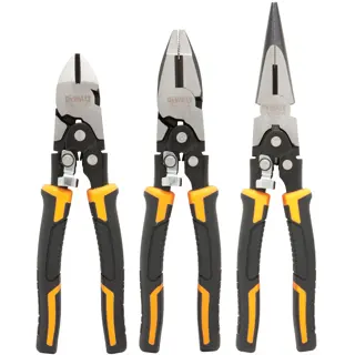 Logotipo de DEWALT en letras negras y audaces centrado sobre un fondo blanco.