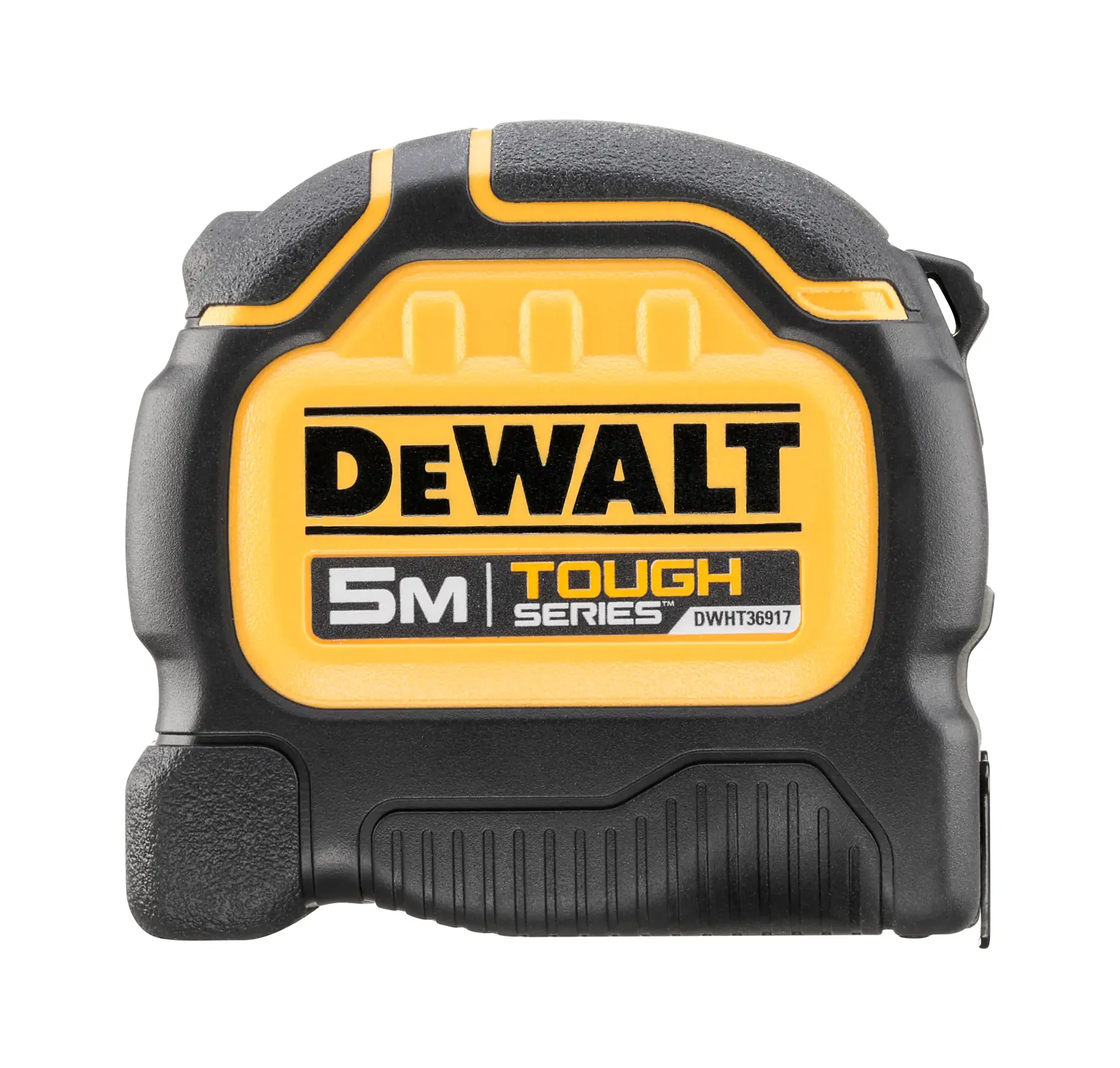 Cinta métrica DEWALT Tough Series, 5 metros, negro y amarillo, modelo DWHT36917-0.