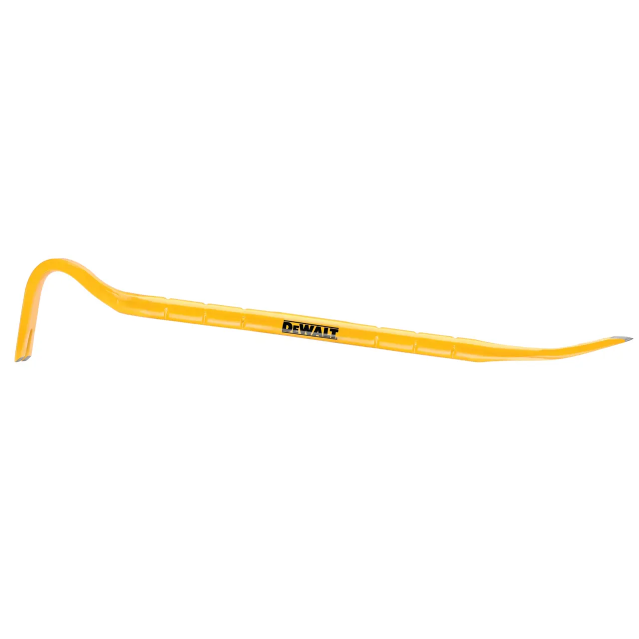 Logotipo de DEWALT en letras negras y audaces centrado sobre un fondo blanco.