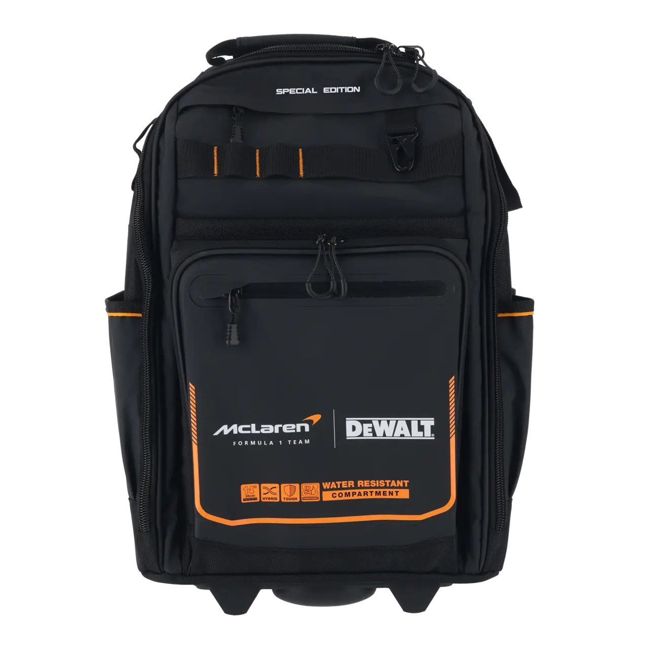 Logotipo de DEWALT en letras negras y audaces centrado sobre un fondo blanco.