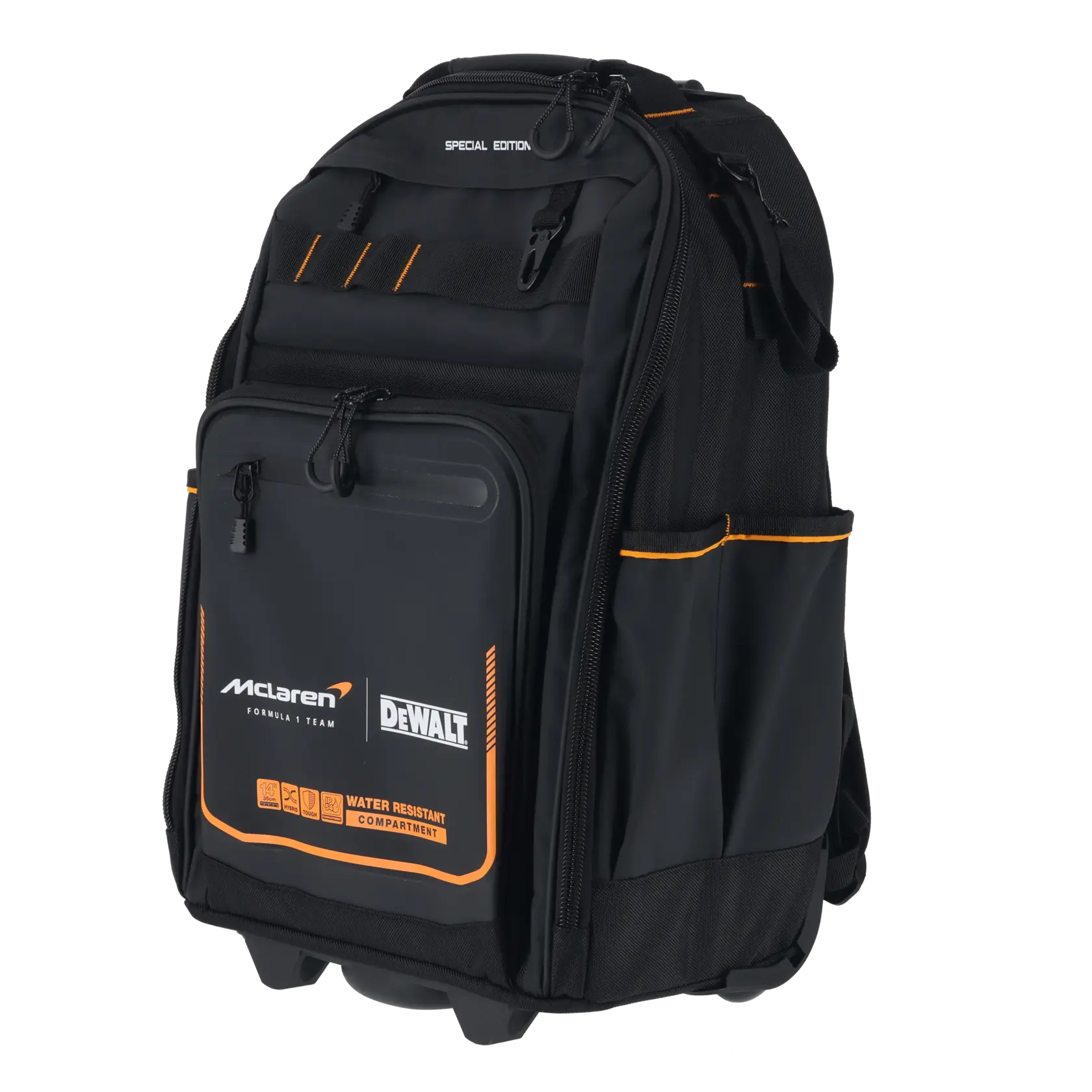 Mochila con ruedas Dewalt edición McLaren