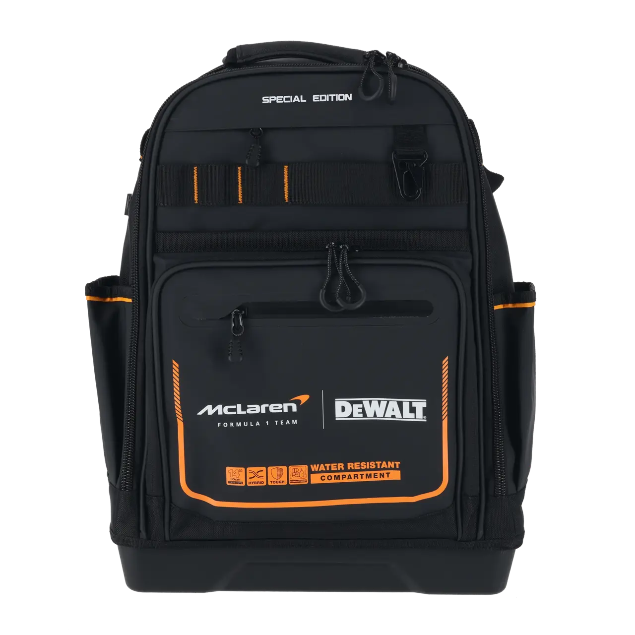 Logotipo de DEWALT en letras negras y audaces centrado sobre un fondo blanco.