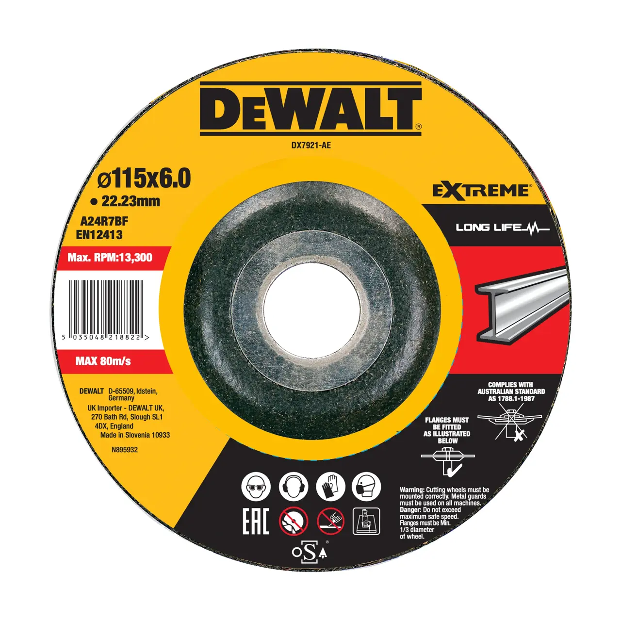 Logotipo de DEWALT en letras negras y audaces centrado sobre un fondo blanco.