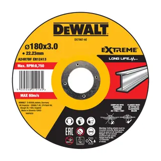 Logotipo de DEWALT en letras negras y audaces centrado sobre un fondo blanco.