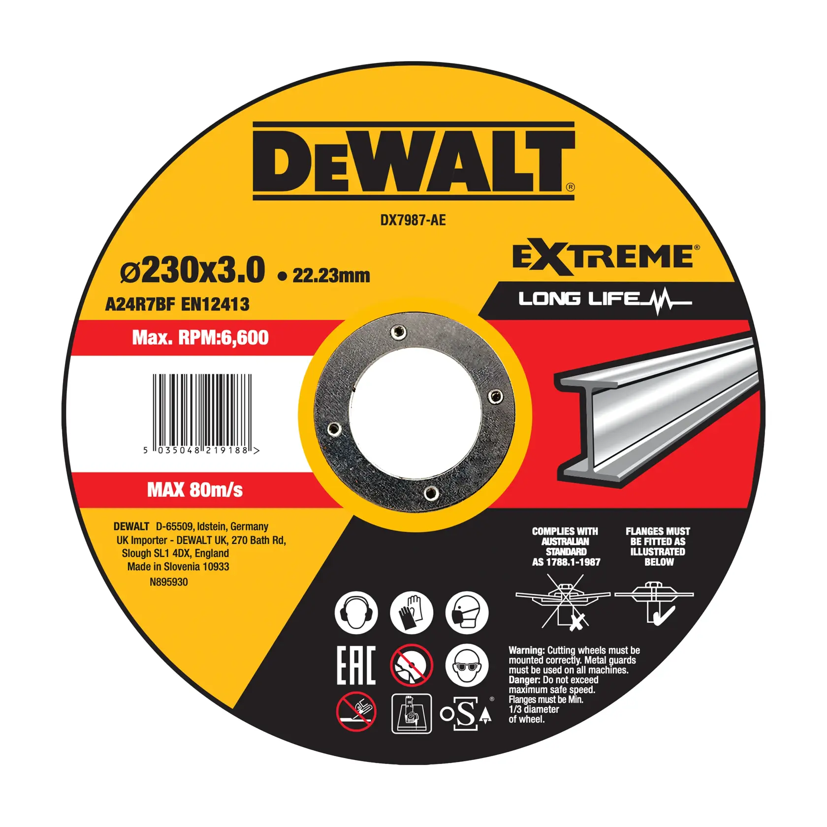Gráfico que muestra la marca DEWALT XTREME Sub-Compact Series con el eslogan 'Compacto y lleno de rendimiento' sobre un fondo amarillo.