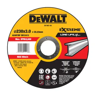 Disco de corte concavo para metal 230 x 3 x 22.23mm
